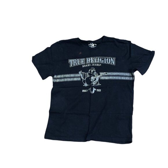 TRUE Religion T Shirt New Craft Short Sleeve Large Black - Picture 2 of 7